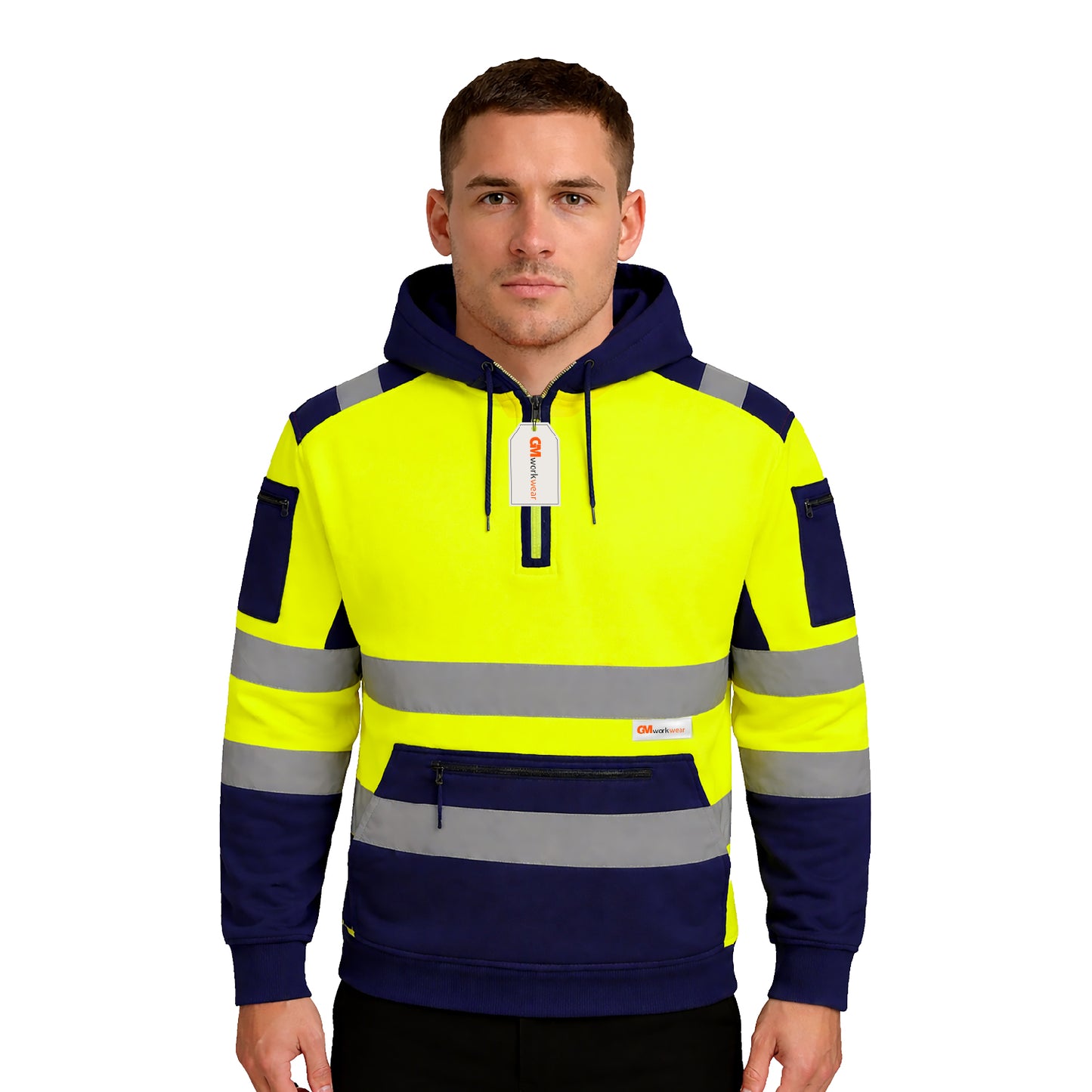 High Visibility Reflective Quarter Zip Hoodie