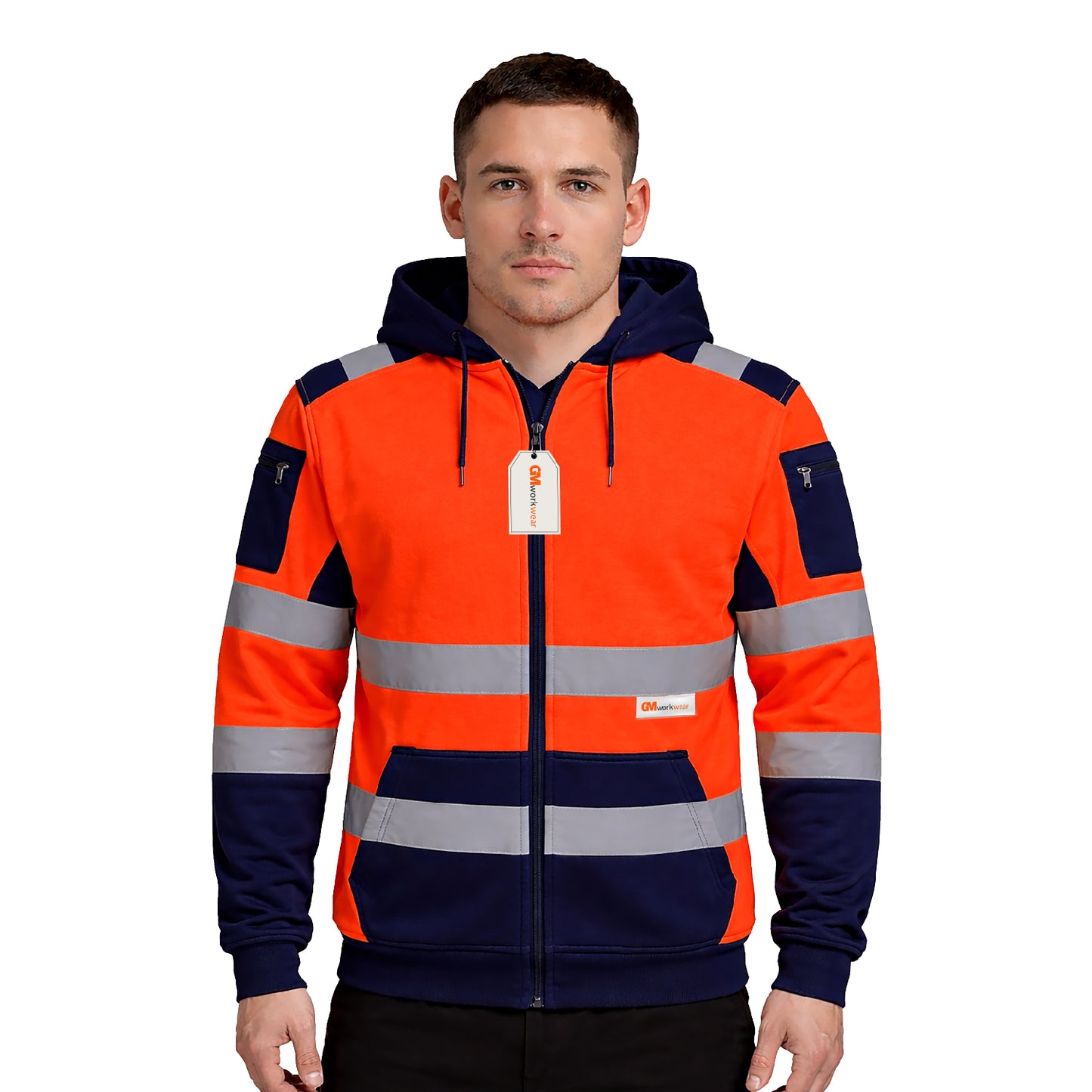 High Visibility Reflective Zip Up Hoodie