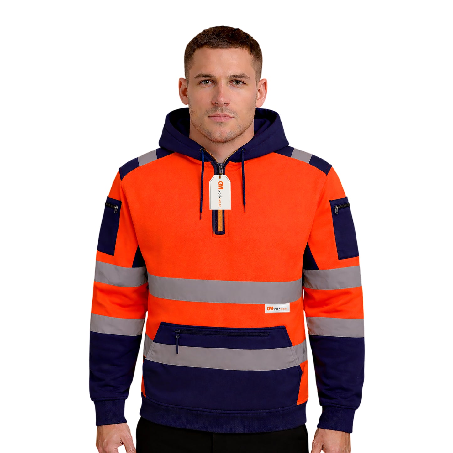 High Visibility Reflective Quarter Zip Hoodie