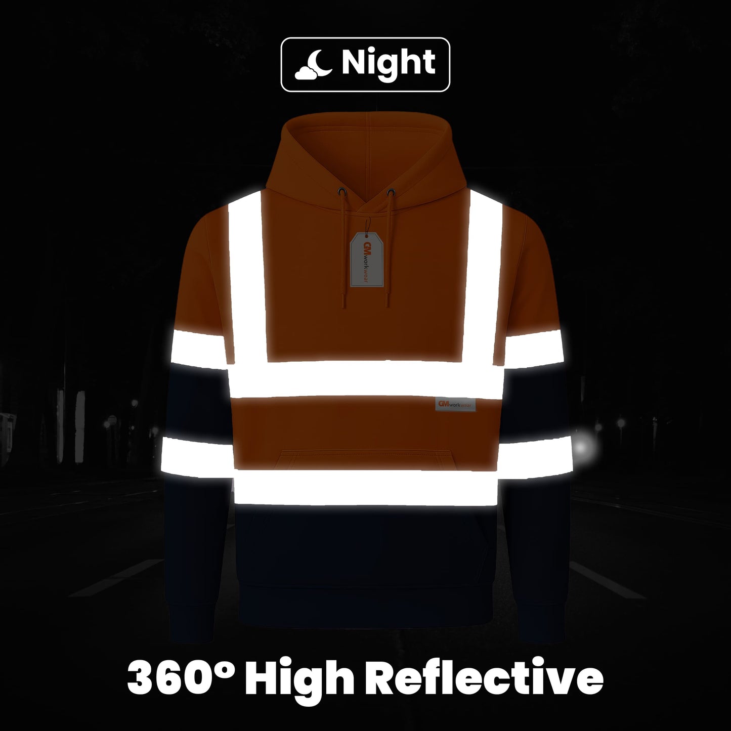 GM Workwear High Visibility Pullover Hoodie