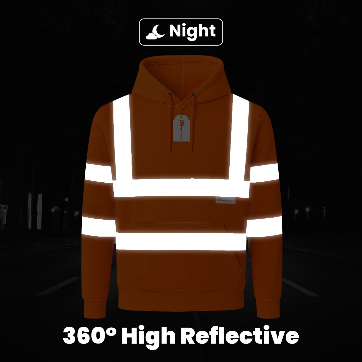 GM Workwear High Visibility Pullover Hoodie