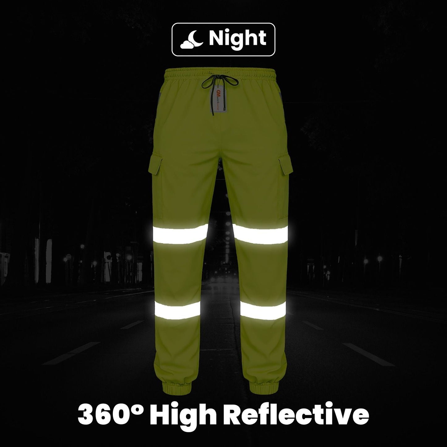 GM Workwear High Visibility Joggers