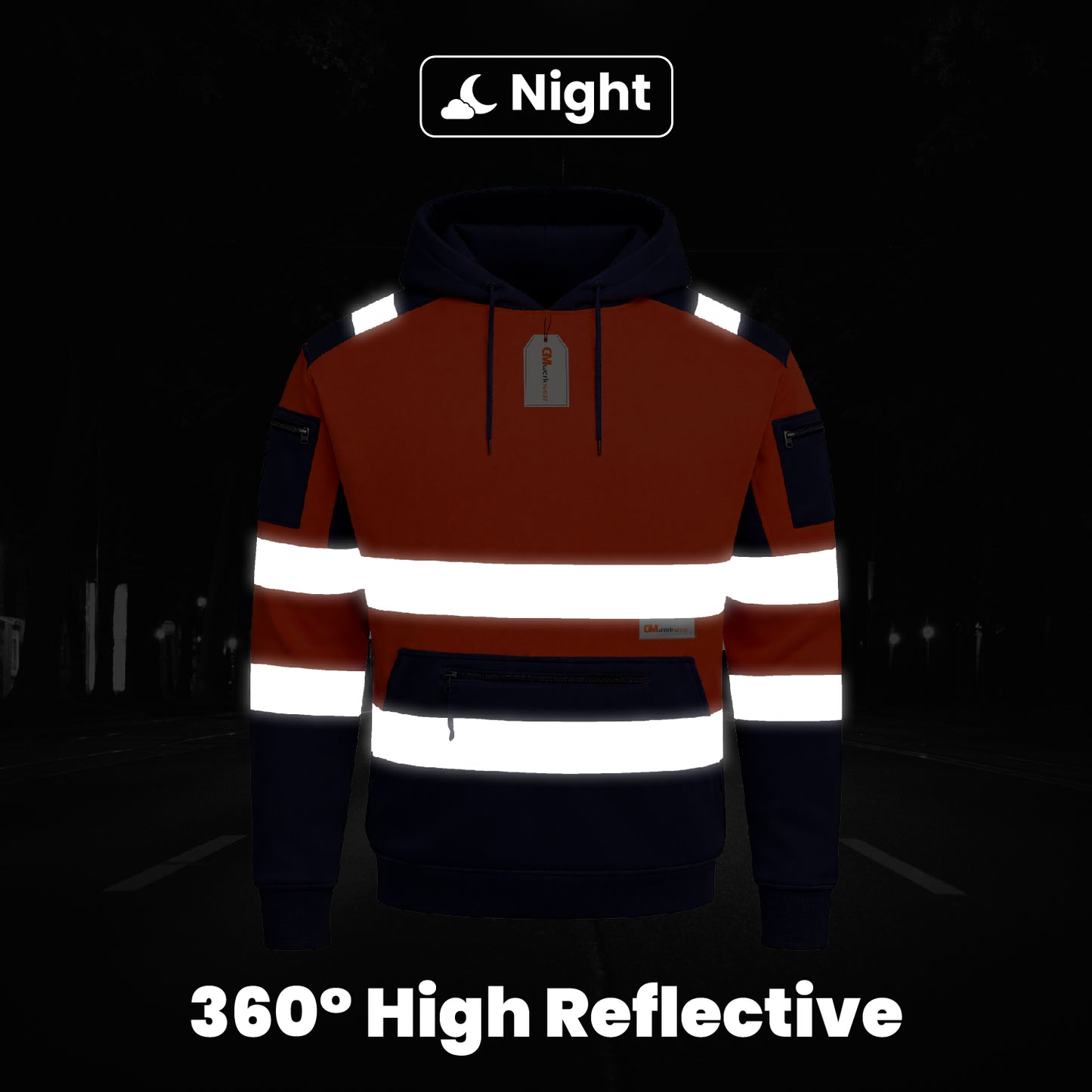 High Visibility Reflective Pullover Hoodie