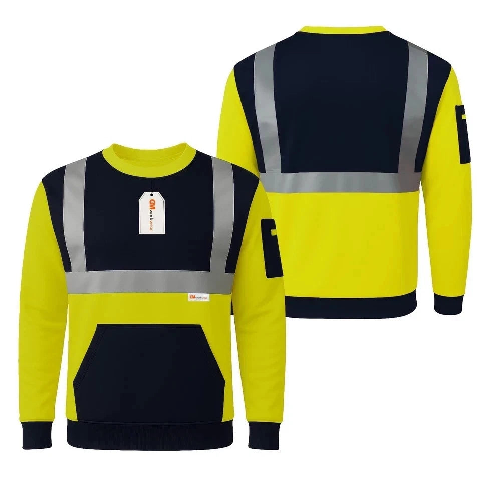 Hi Vis Reflective Sweatshirt 1 Stripe 2 Stripe