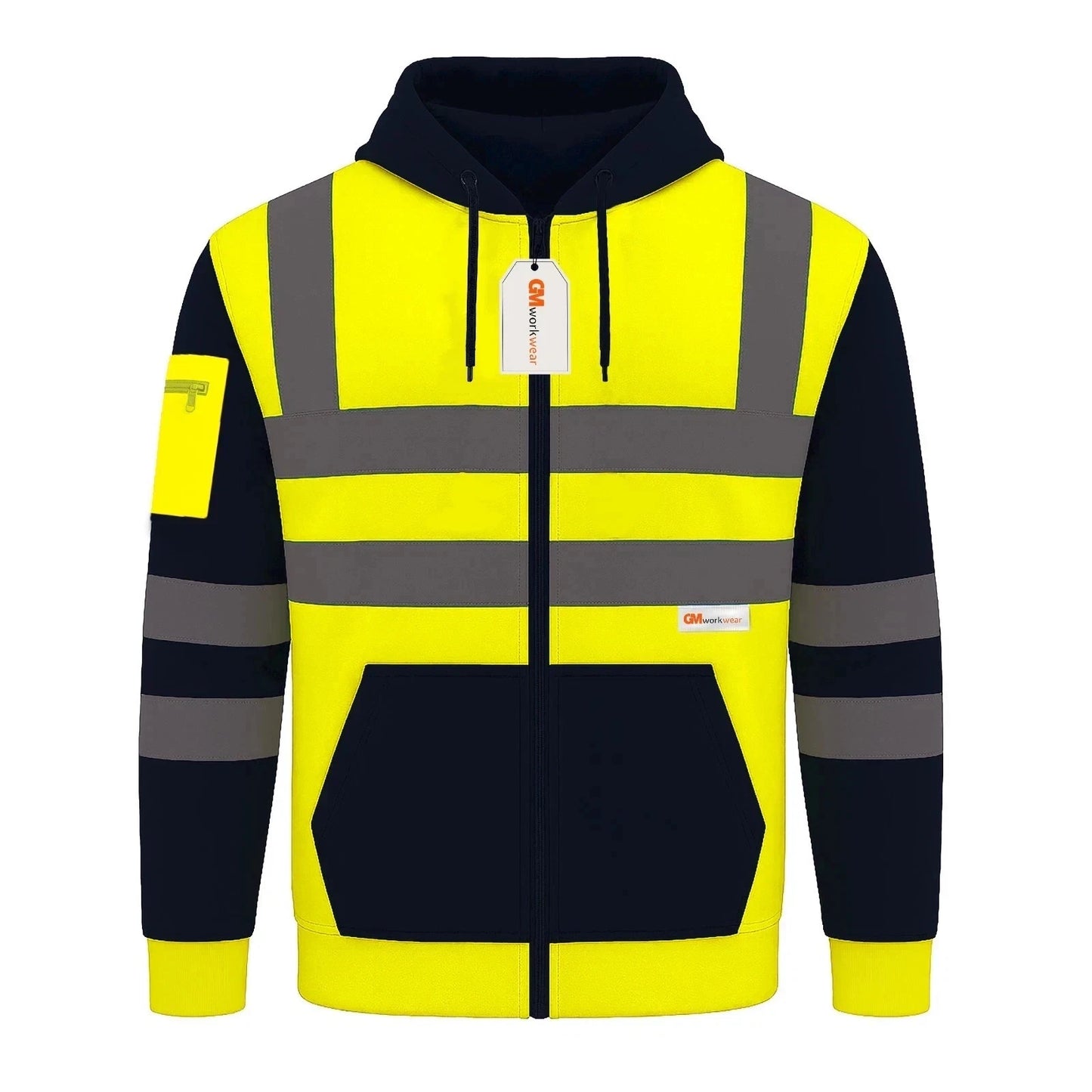 Hi Vis Reflective Hoodie Jacket Zip Up Hoodie