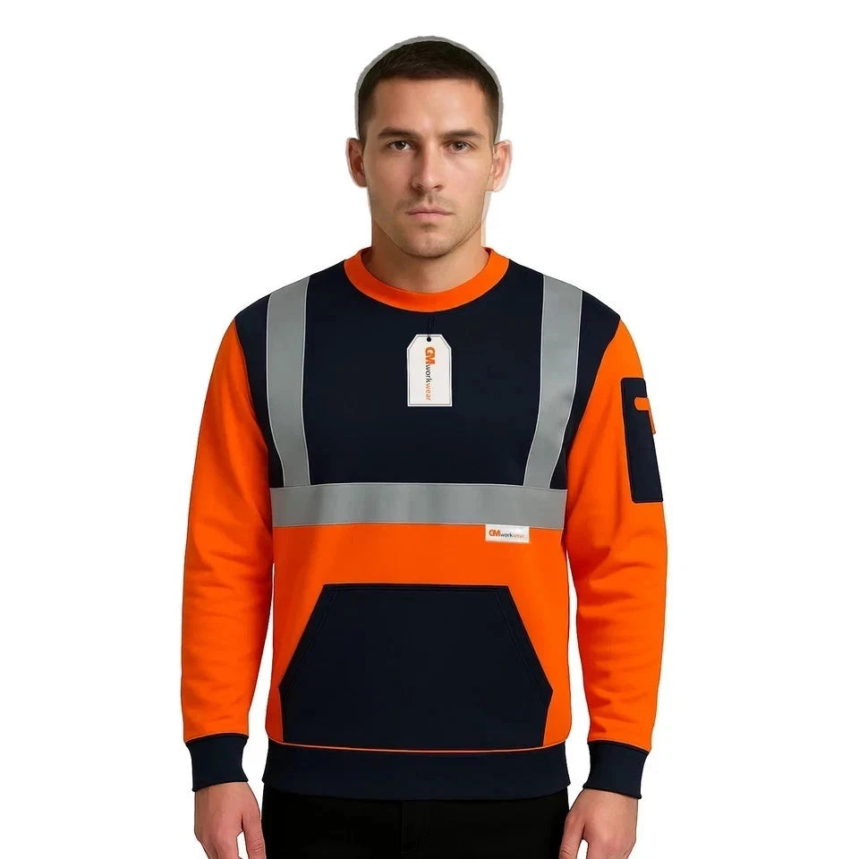 Hi Vis Reflective Sweatshirt 1 Stripe 2 Stripe