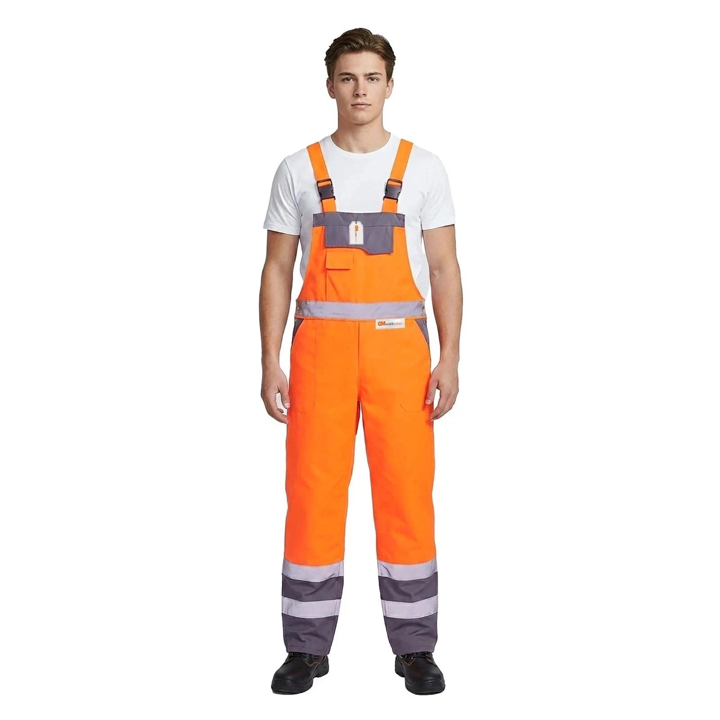 Hi Vis Reflective  Bib and Brace Waterproof Dungarees