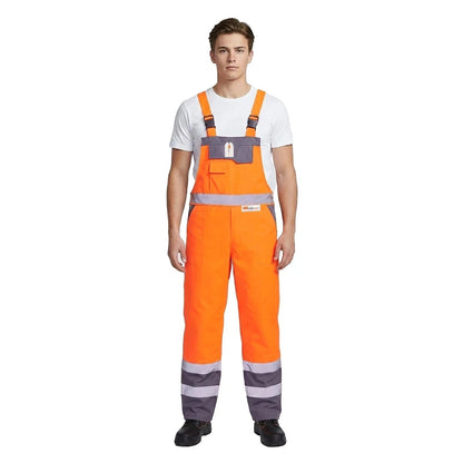 Hi Vis Reflective  Bib and Brace Waterproof Dungarees