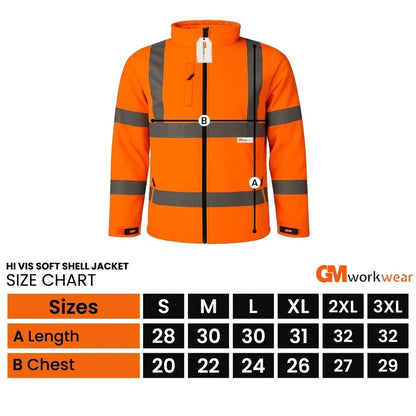 Hi Vis Reflective Soft Shell Jacket Safety Work Jacket