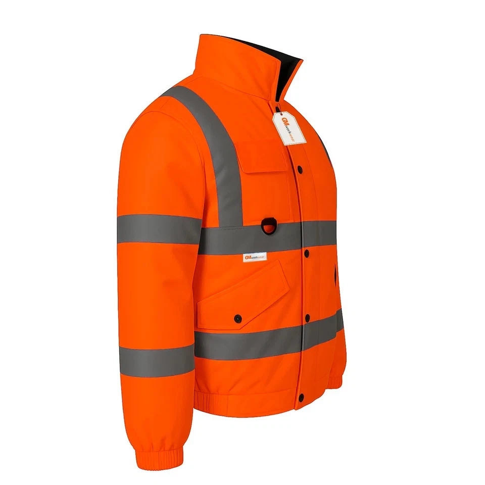 Hi Vis Reflective Bomber Jacket Waterproof