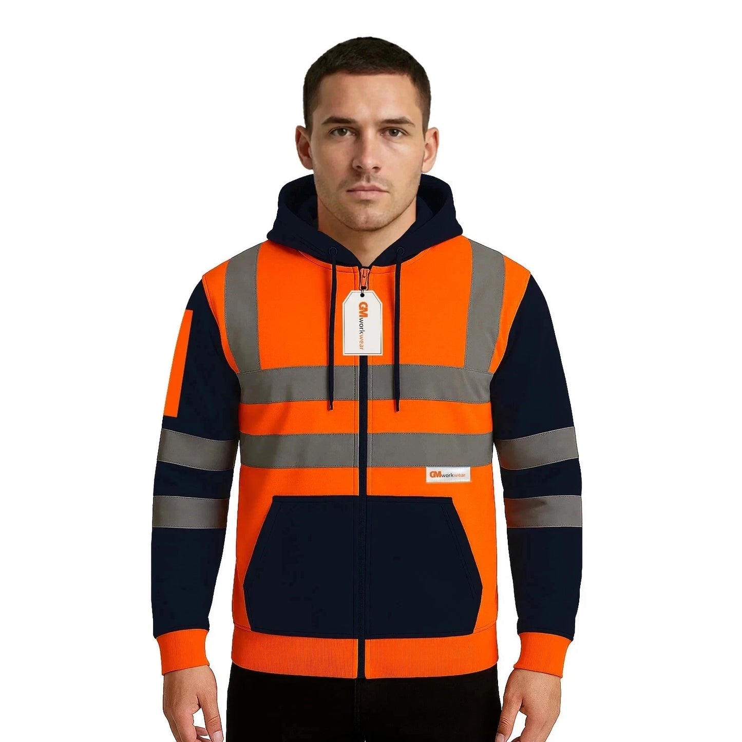 Hi Vis Reflective Hoodie Jacket Zip Up Hoodie