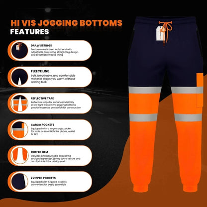 Hi Vis Jogging Bottoms Safety Work Joggers