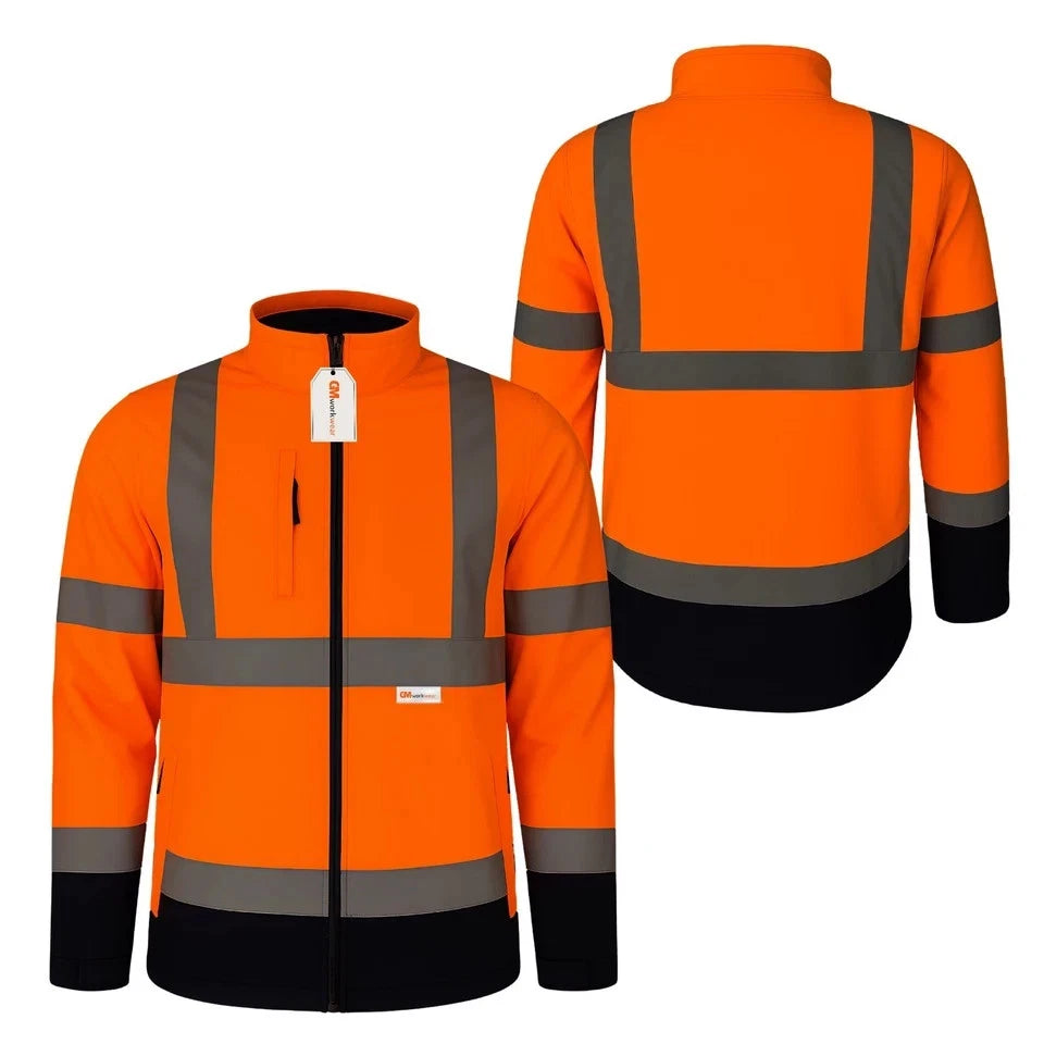 Hi Vis Reflective Soft Shell Jacket Safety Work Jacket