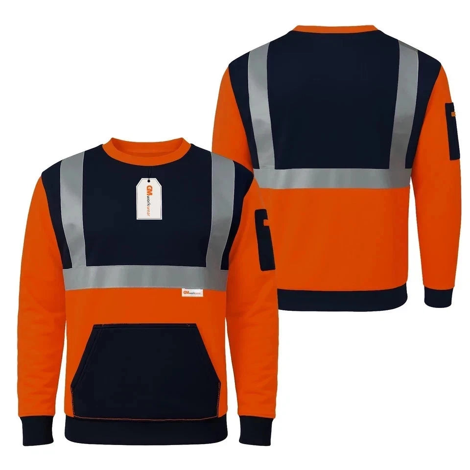 Hi Vis Reflective Sweatshirt 1 Stripe 2 Stripe