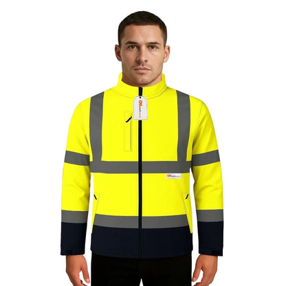 Hi Vis Reflective Soft Shell Jacket Safety Work Jacket