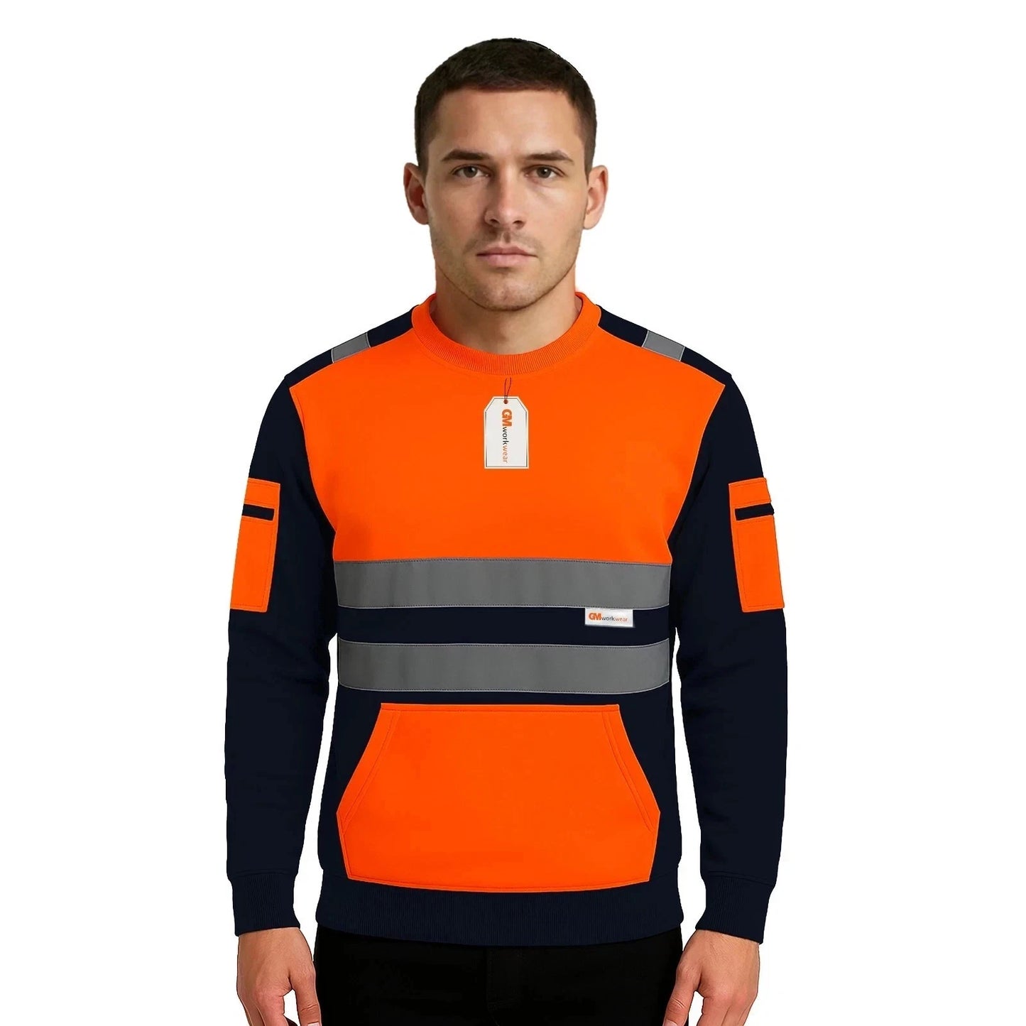 Hi Vis Reflective Sweatshirt 1 Stripe 2 Stripe