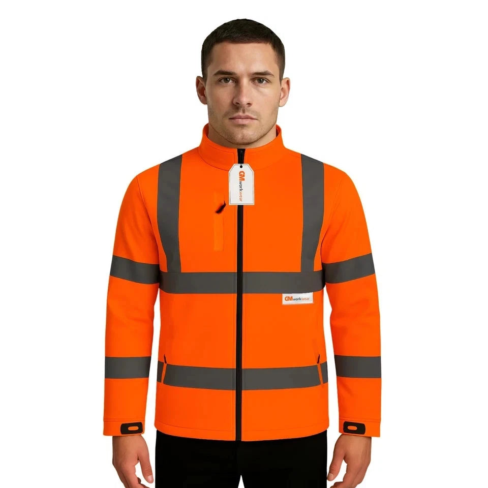 Hi Vis Reflective Soft Shell Jacket Safety Work Jacket