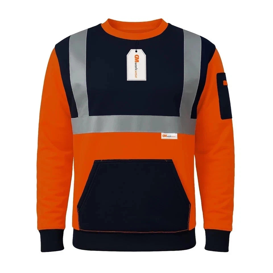 Hi Vis Reflective Sweatshirt 1 Stripe 2 Stripe