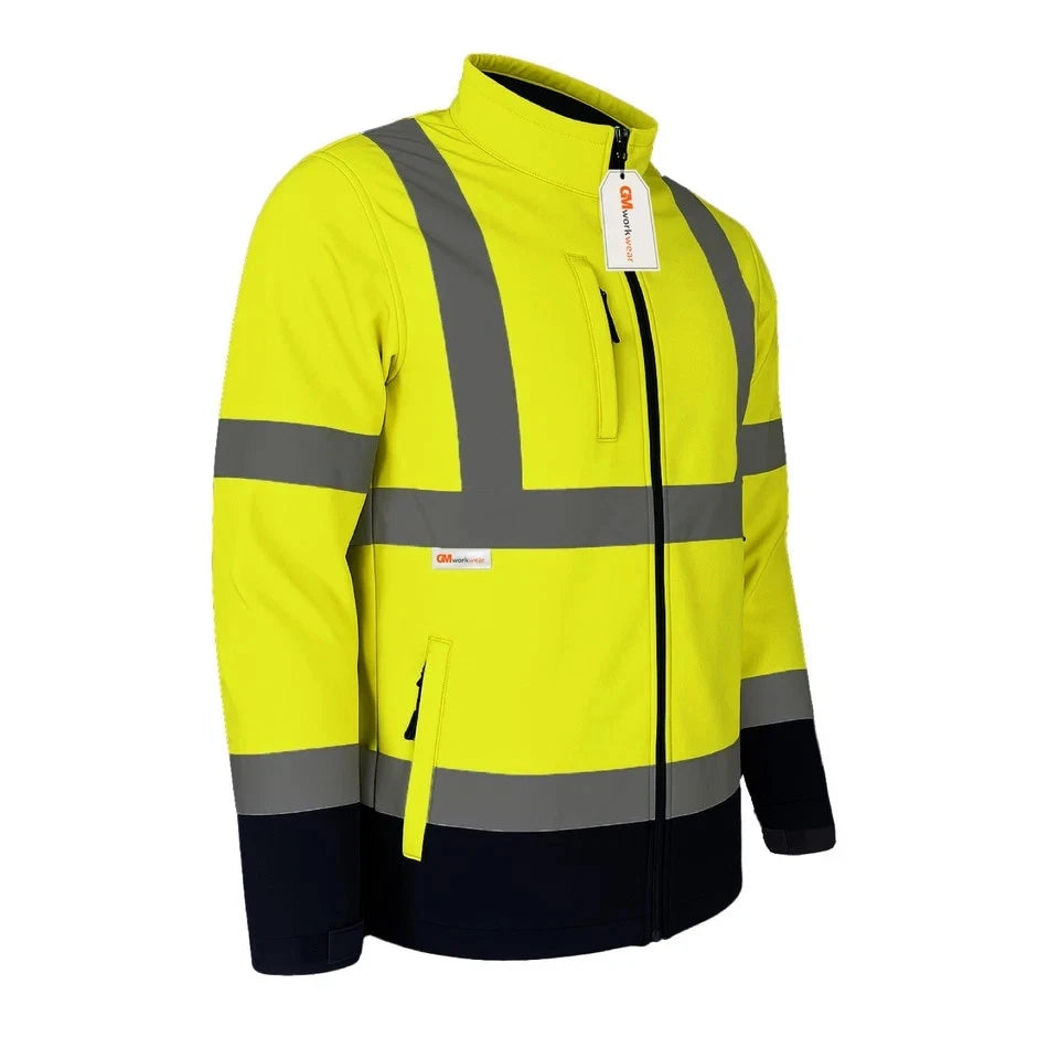 Hi Vis Reflective Soft Shell Jacket Safety Work Jacket