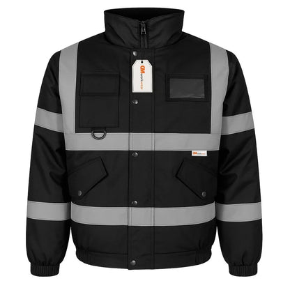 Hi Vis Reflective Bomber Jacket Waterproof