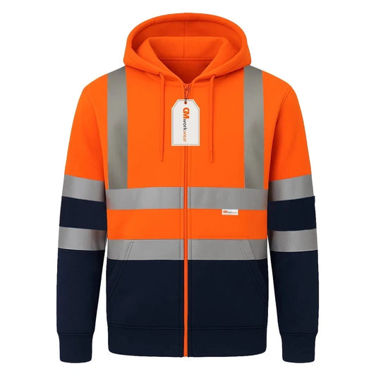 Hi Vis Zip-Up Hoodie