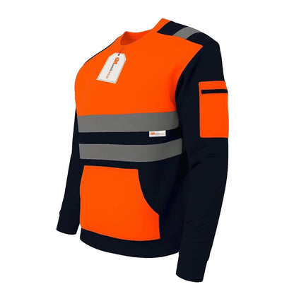 Hi Vis Reflective Sweatshirt 1 Stripe 2 Stripe