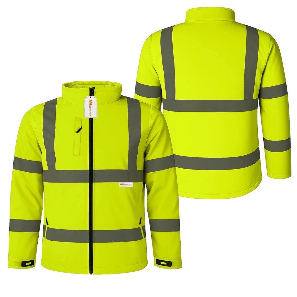 Hi Vis Reflective Soft Shell Jacket Safety Work Jacket
