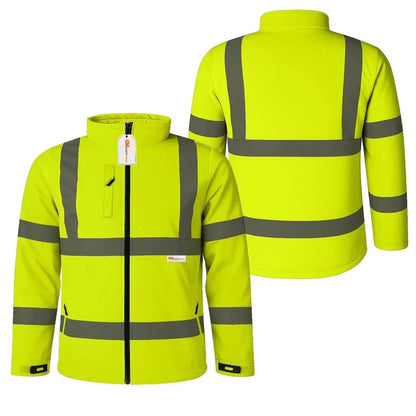 Hi Vis Reflective Soft Shell Jacket Safety Work Jacket