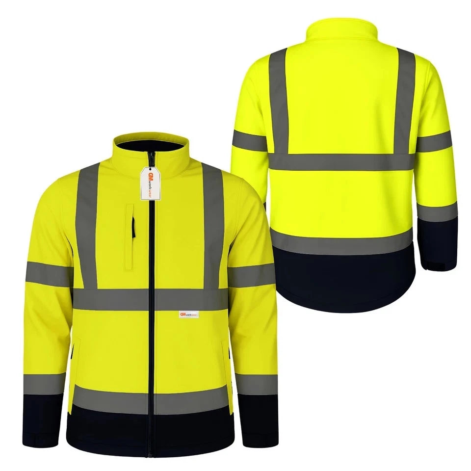 Hi Vis Reflective Soft Shell Jacket Safety Work Jacket