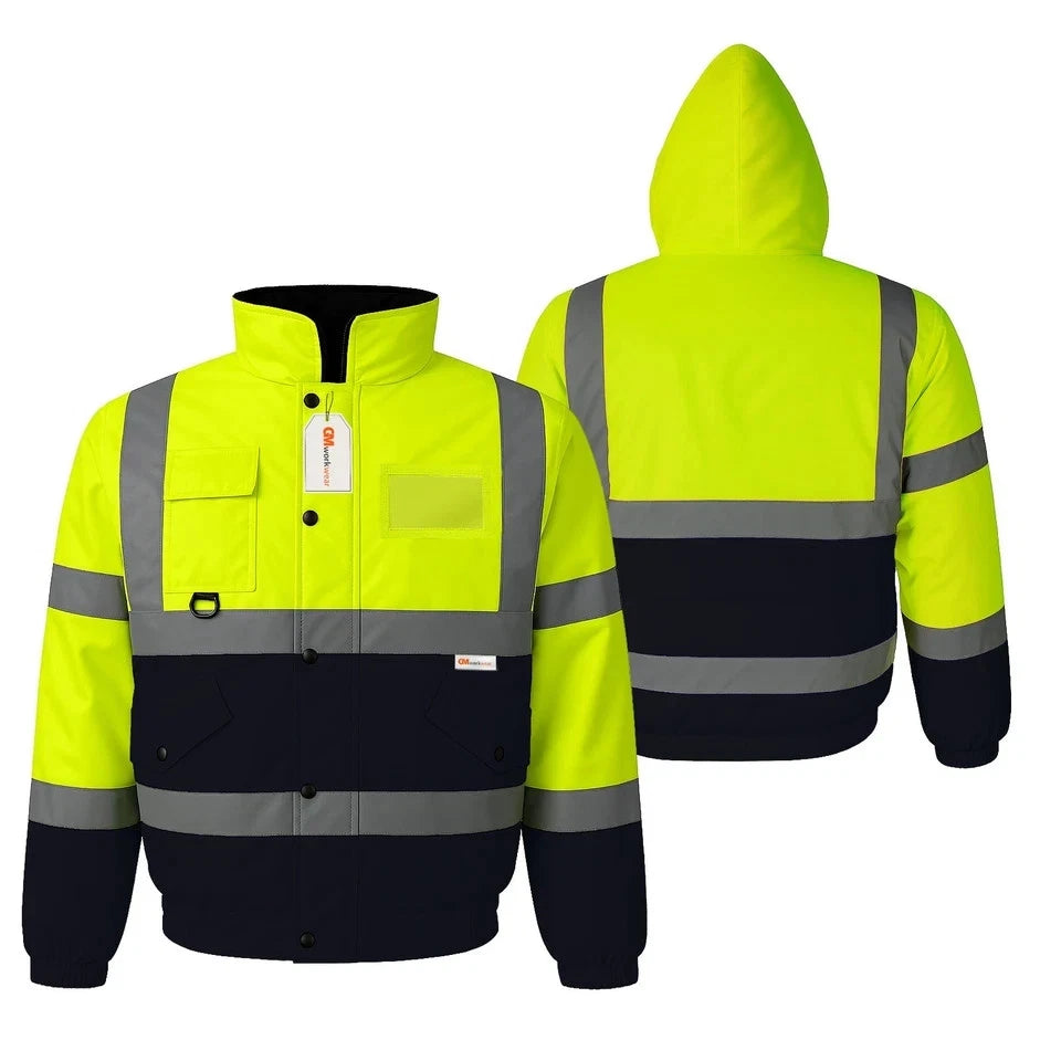 Hi Vis Reflective Bomber Jacket Waterproof