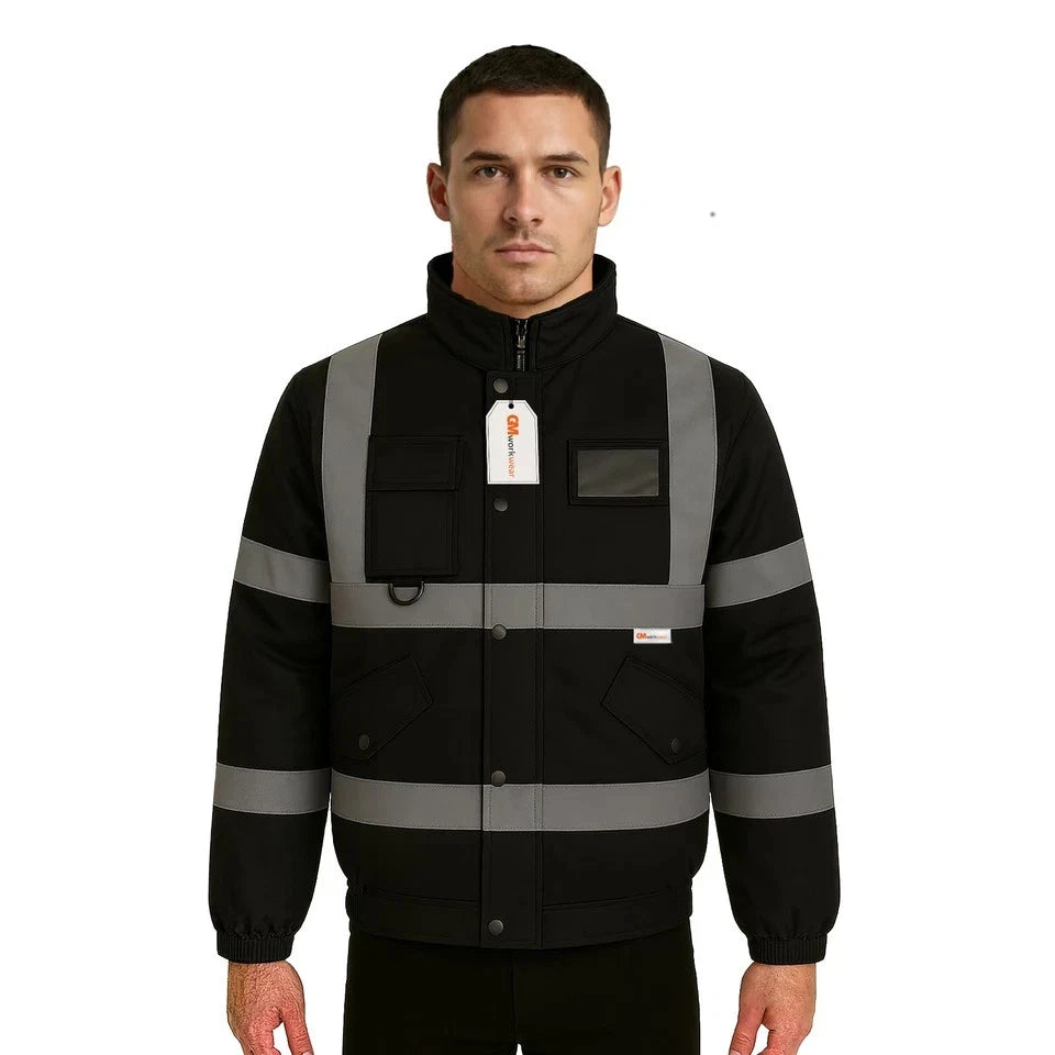 Hi Vis Reflective Bomber Jacket Waterproof