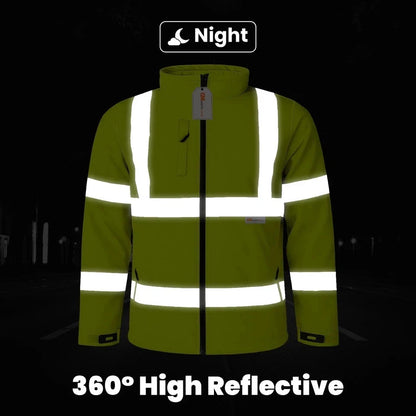 Hi Vis Reflective Soft Shell Jacket Safety Work Jacket