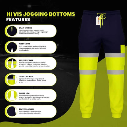 Hi Vis Jogging Bottoms Safety Work Joggers