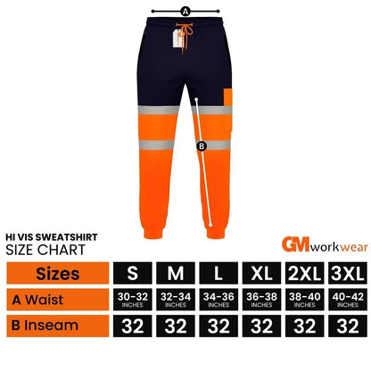 Hi Vis Jogging Bottoms Safety Work Joggers