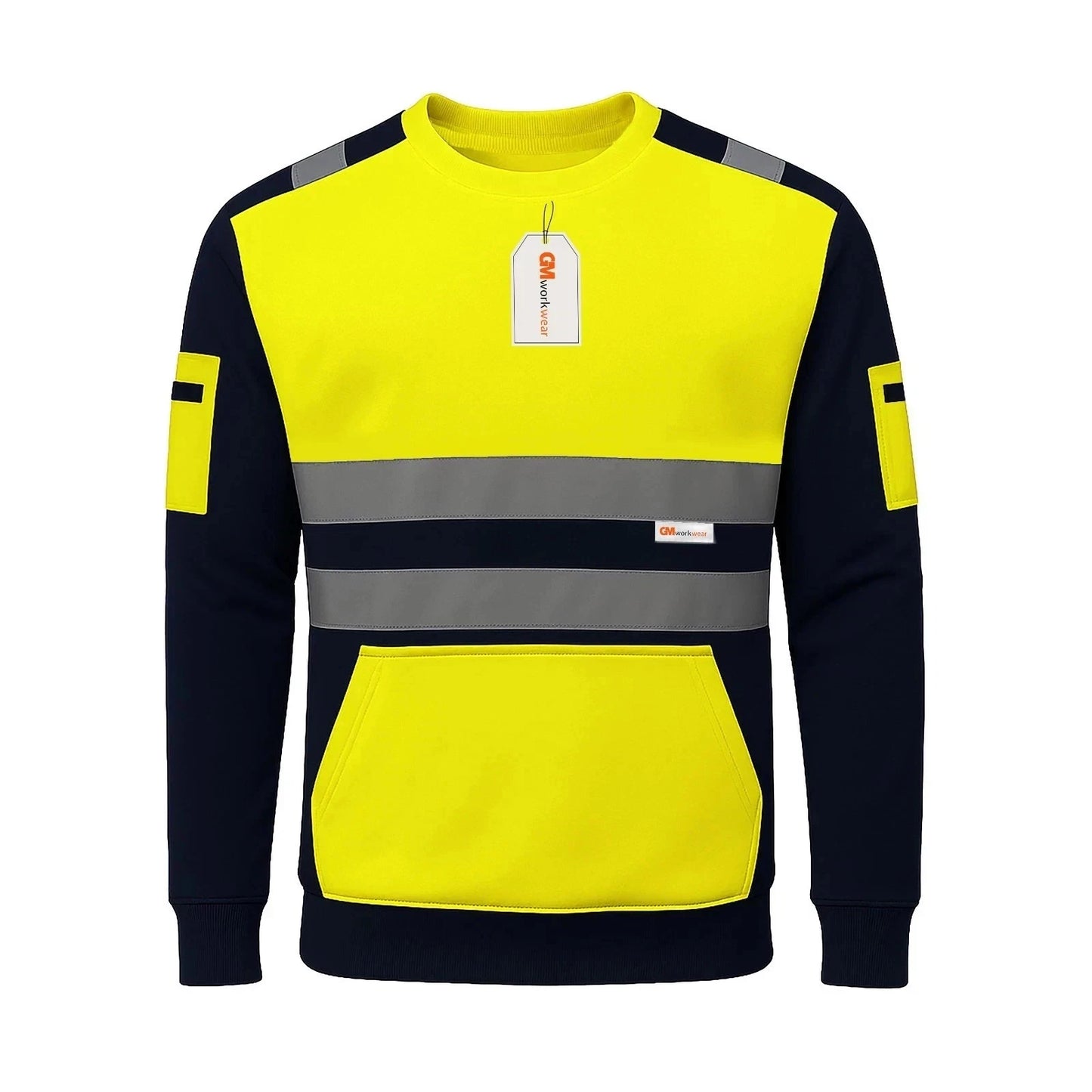 Hi Vis Reflective Sweatshirt 1 Stripe 2 Stripe