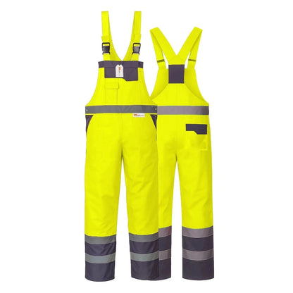 Hi Vis Reflective  Bib and Brace Waterproof Dungarees