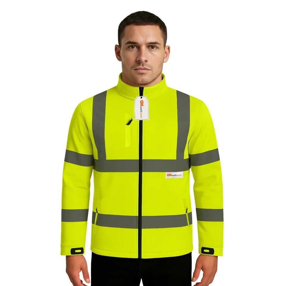 Hi Vis Reflective Soft Shell Jacket Safety Work Jacket