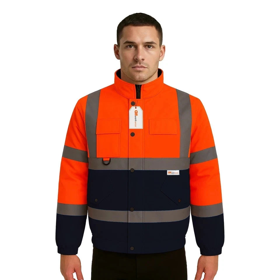 Hi Vis Reflective Bomber Jacket Waterproof