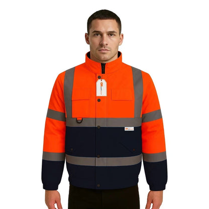 Hi Vis Reflective Bomber Jacket Waterproof