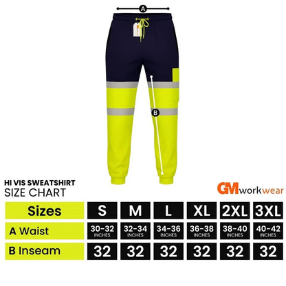 Hi Vis Jogging Bottoms Safety Work Joggers