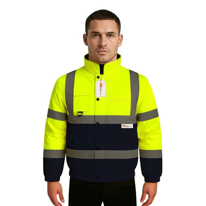 Hi Vis Reflective Bomber Jacket Waterproof