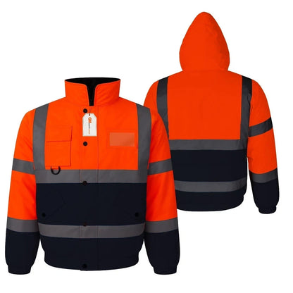 Hi Vis Reflective Bomber Jacket Waterproof