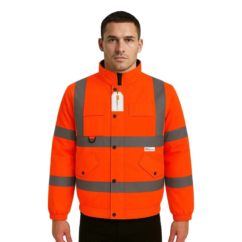Hi Vis Reflective Bomber Jacket Waterproof