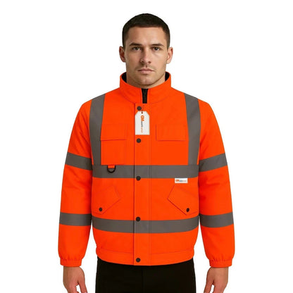 Hi Vis Reflective Bomber Jacket Waterproof