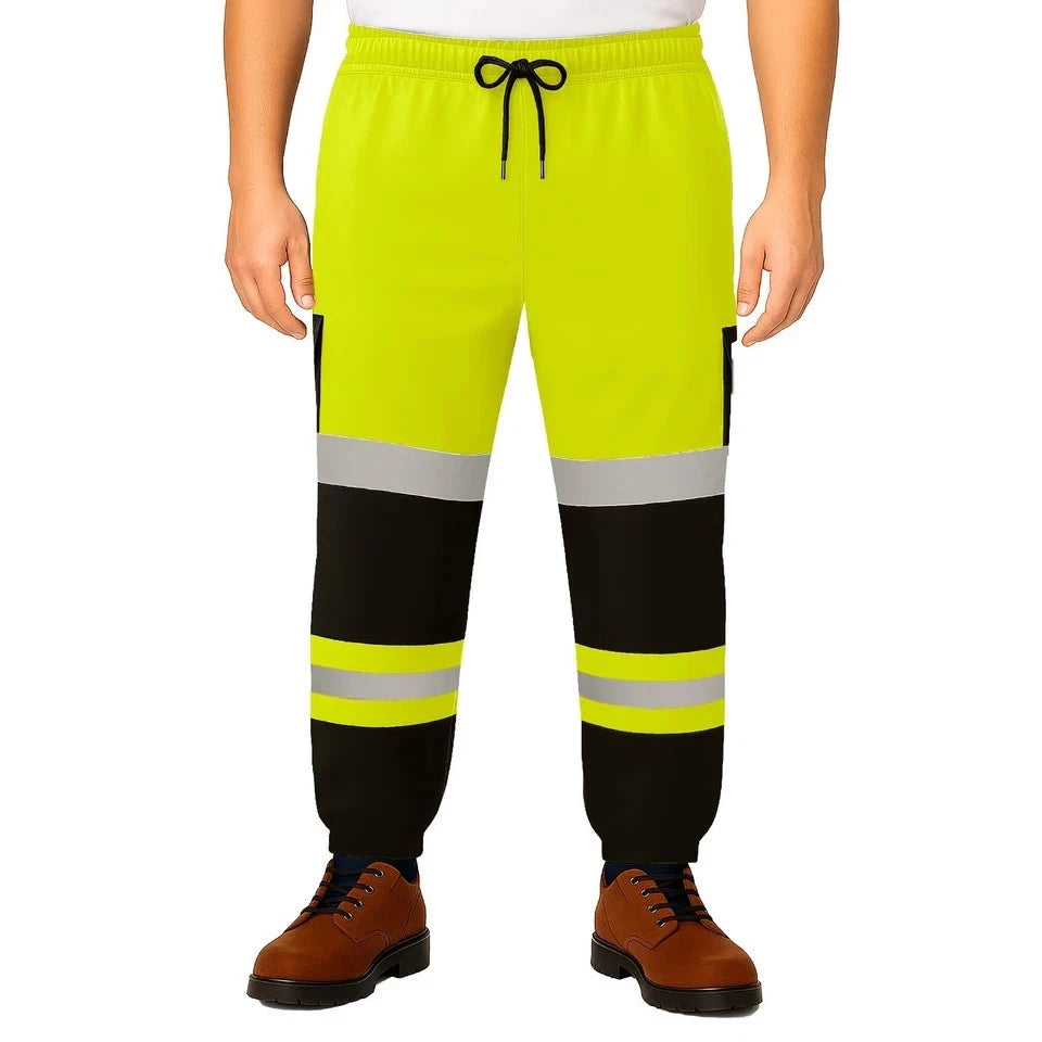 Hi Vis Jogging Bottoms Safety Work Joggers
