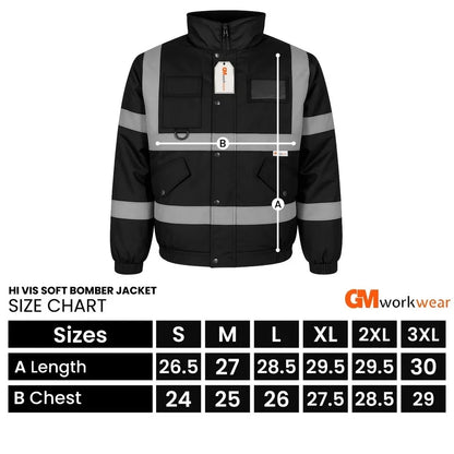 Hi Vis Reflective Bomber Jacket Waterproof