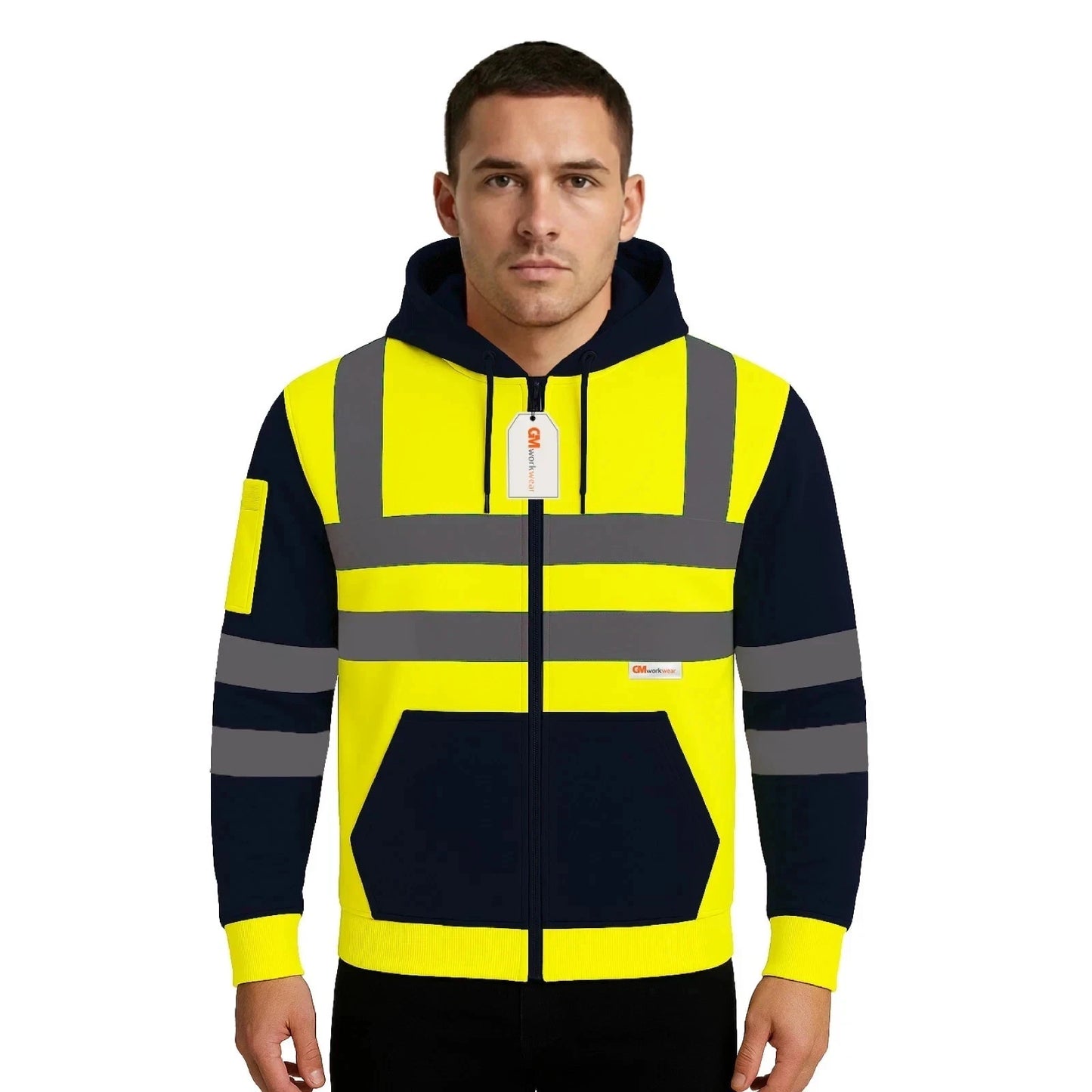 Hi Vis Reflective Hoodie Jacket Zip Up Hoodie