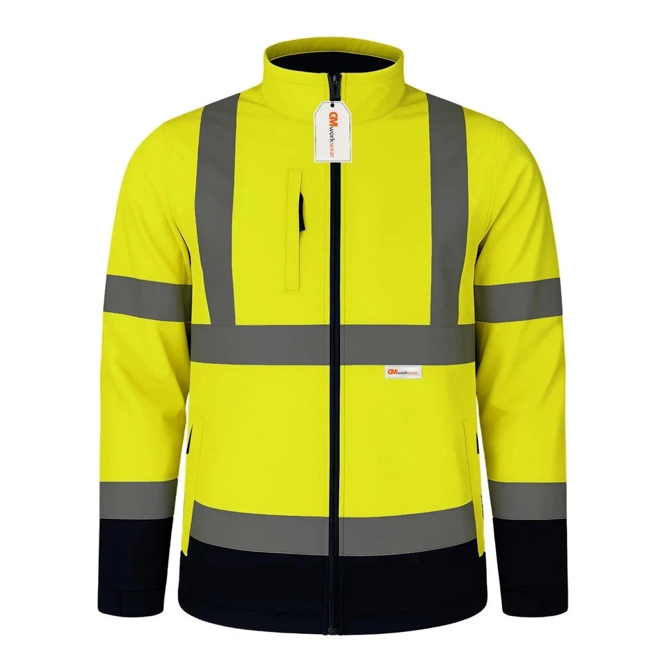 Hi Vis Reflective Soft Shell Jacket Safety Work Jacket