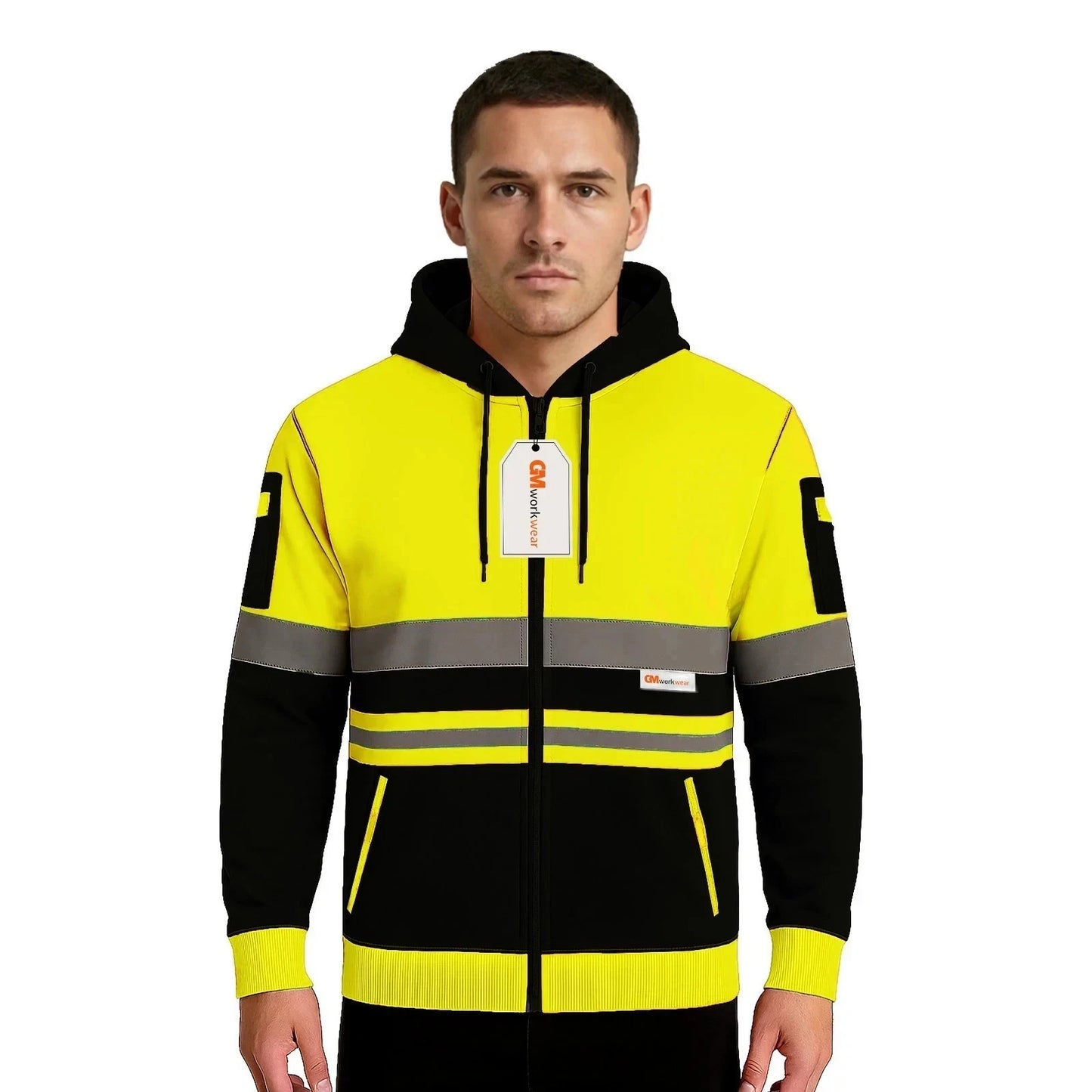 Hi Vis Reflective Hoodie Jacket Zip Up Hoodie
