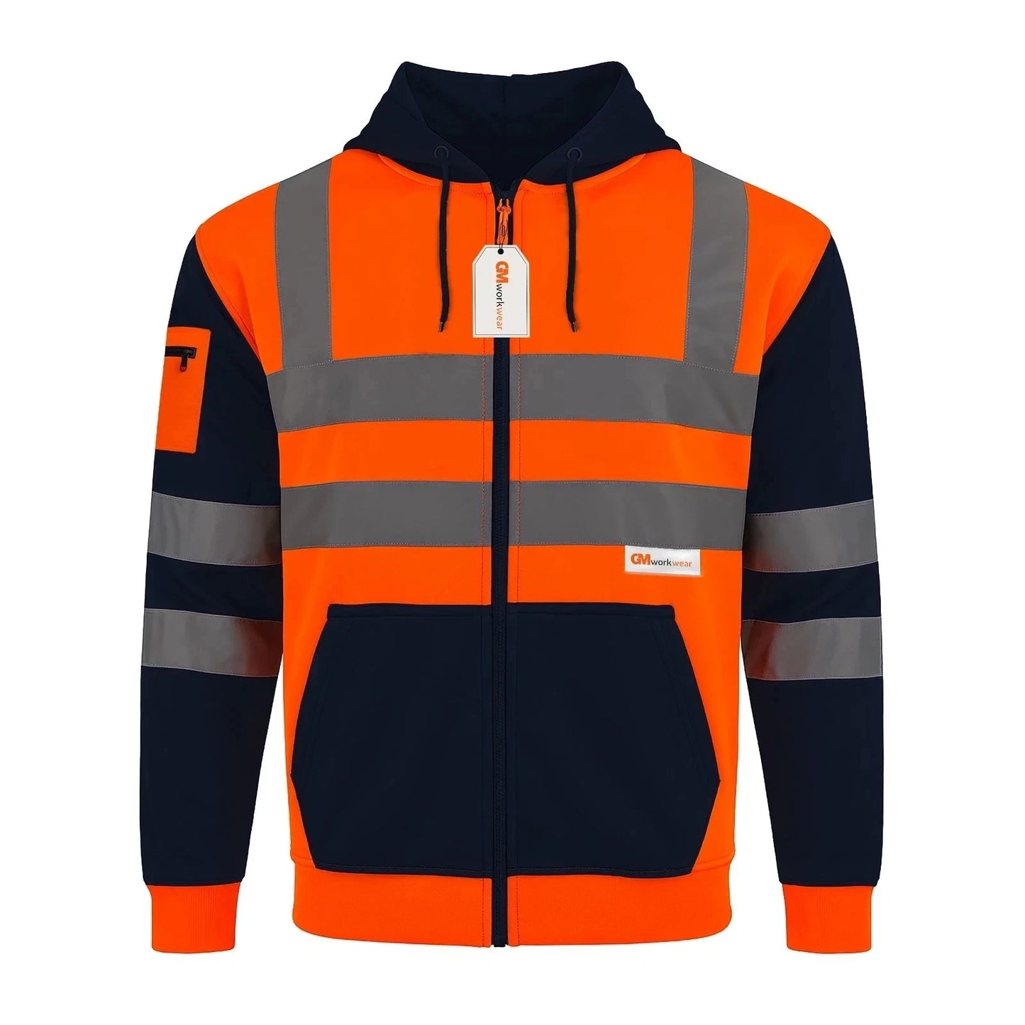 Hi Vis Reflective Hoodie Jacket Zip Up Hoodie
